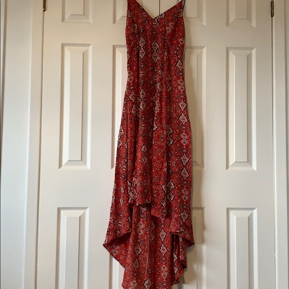 Greylin red silk dress